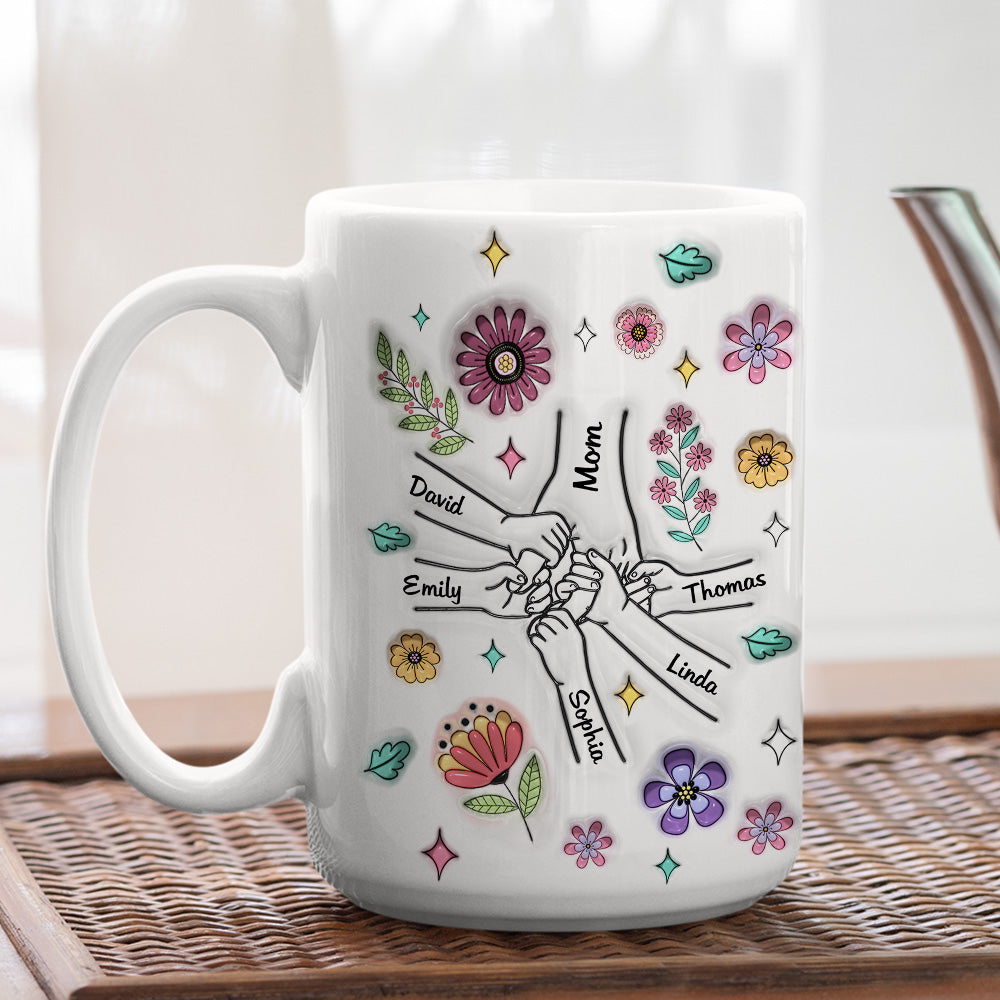 Grandma And Grandkids - Personalized Custom 3D Inflated Effect Mug