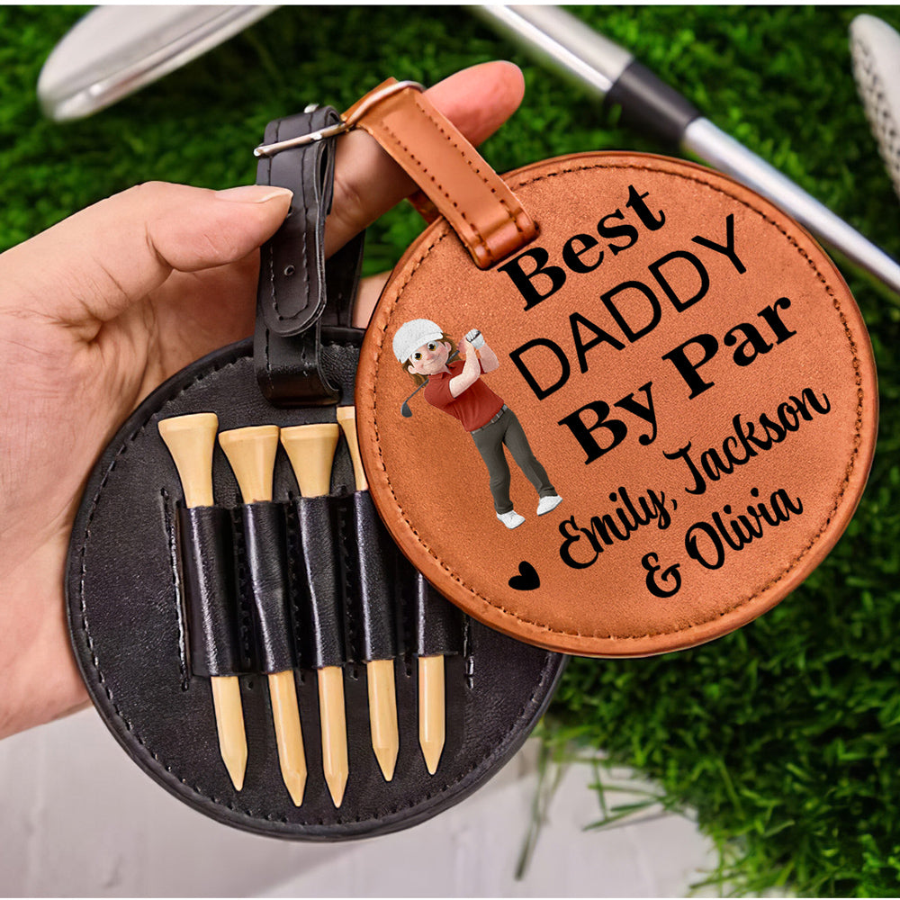 Best Daddy By Par - Personalized Custom Golf Tee Bag