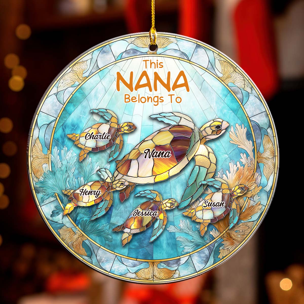 Grandma Belongs To - Personalized Custom Acrylic Ornament