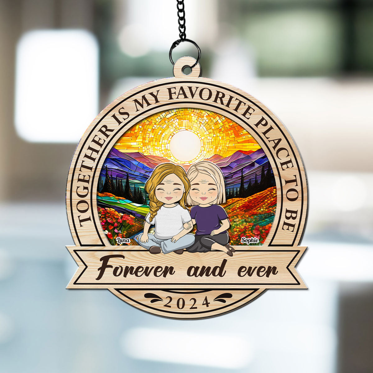 Forever And Ever - Personalized Custom Suncatcher