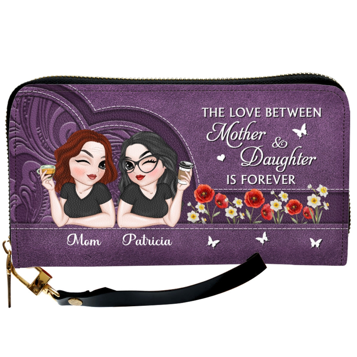 Remember I Love You Mom - Personalized Custom Leather Wallet