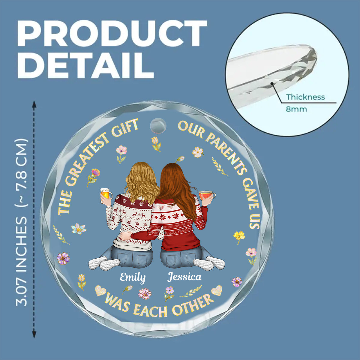 Our Parents Gave Us - Personalized Custom Glass Ornament