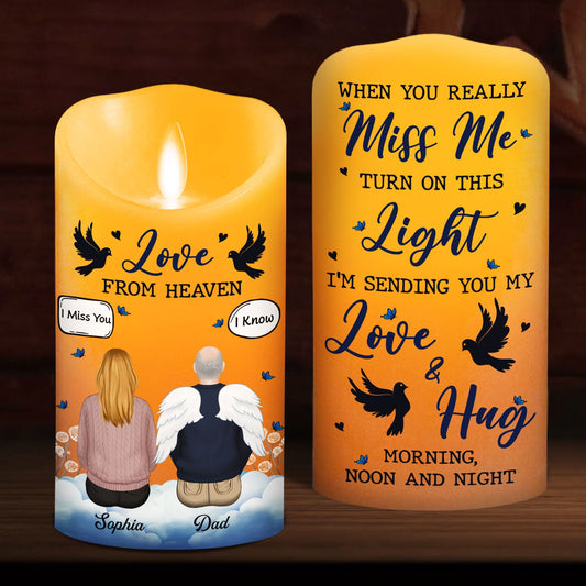 Love From Heaven - Personalized Custom LED Candle
