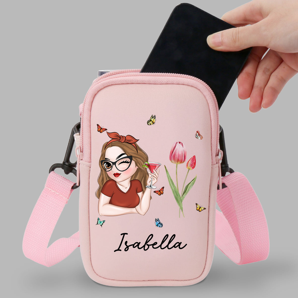 Beautiful Bestie - Personalized Custom Water Bottle Carrier Bag
