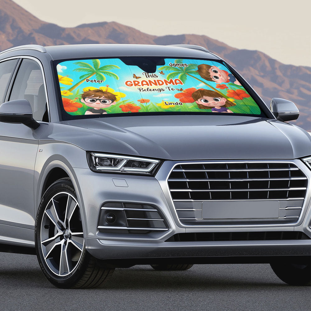 Grandkids Summertime - Personalized Custom Car Sunshade