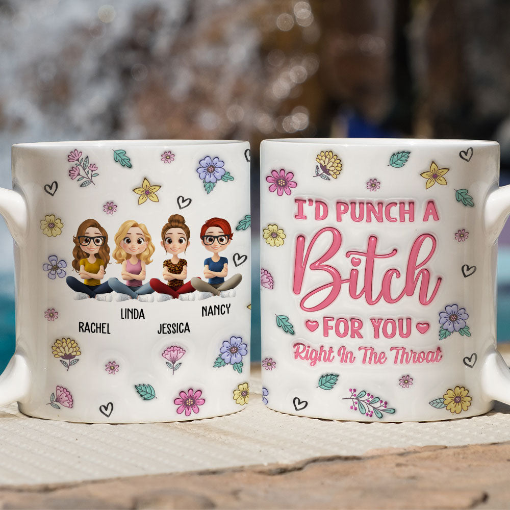 Bestie Forever Cartoonize - Personalized Custom 3D Inflated Effect Mug