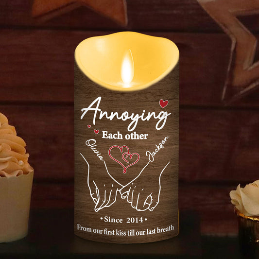 Annoying Each Other - Personalized Custom LED Candle