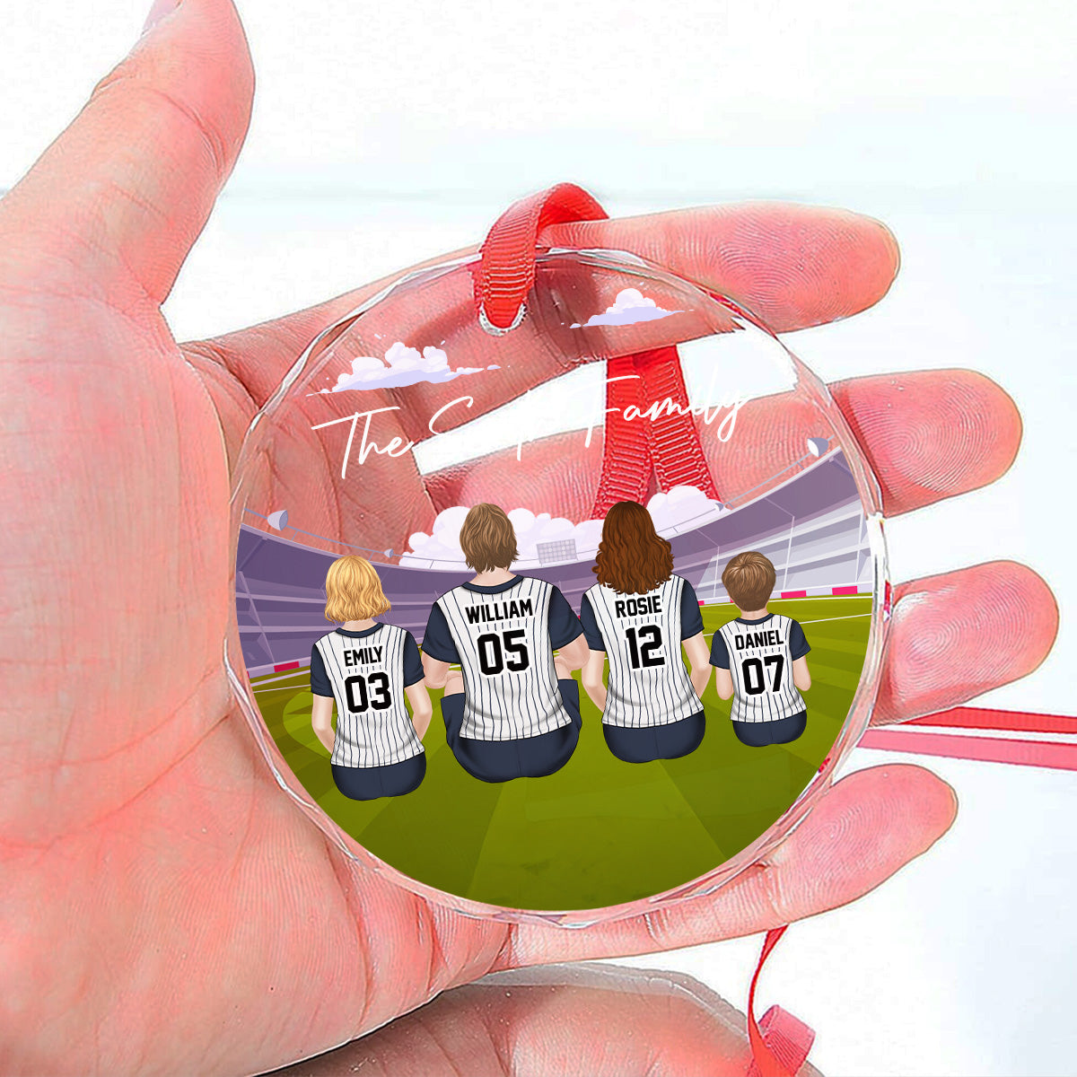 Dream Team - Personalized Custom Glass Ornament