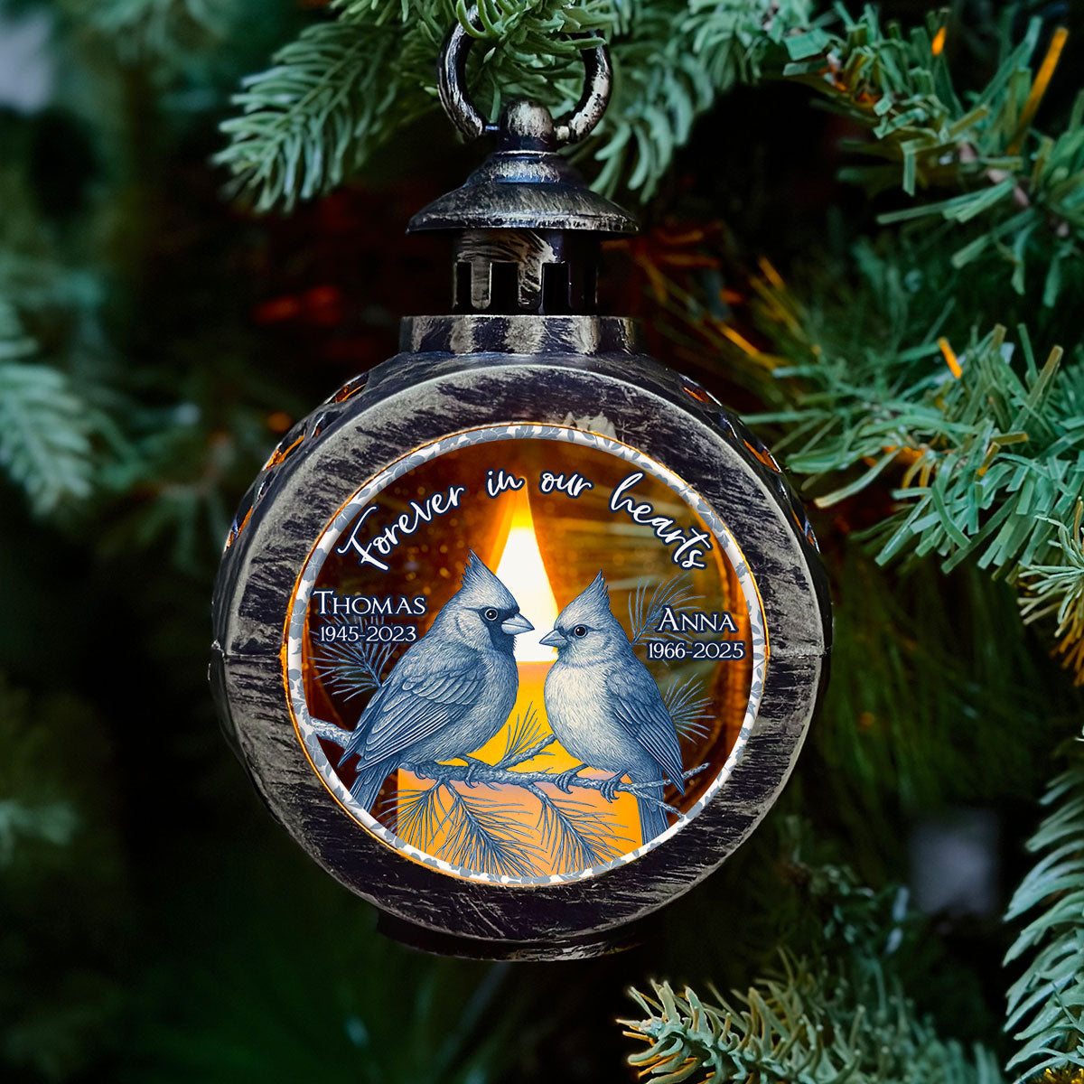 With All My Heart - Personalized Custom Christmas Lantern