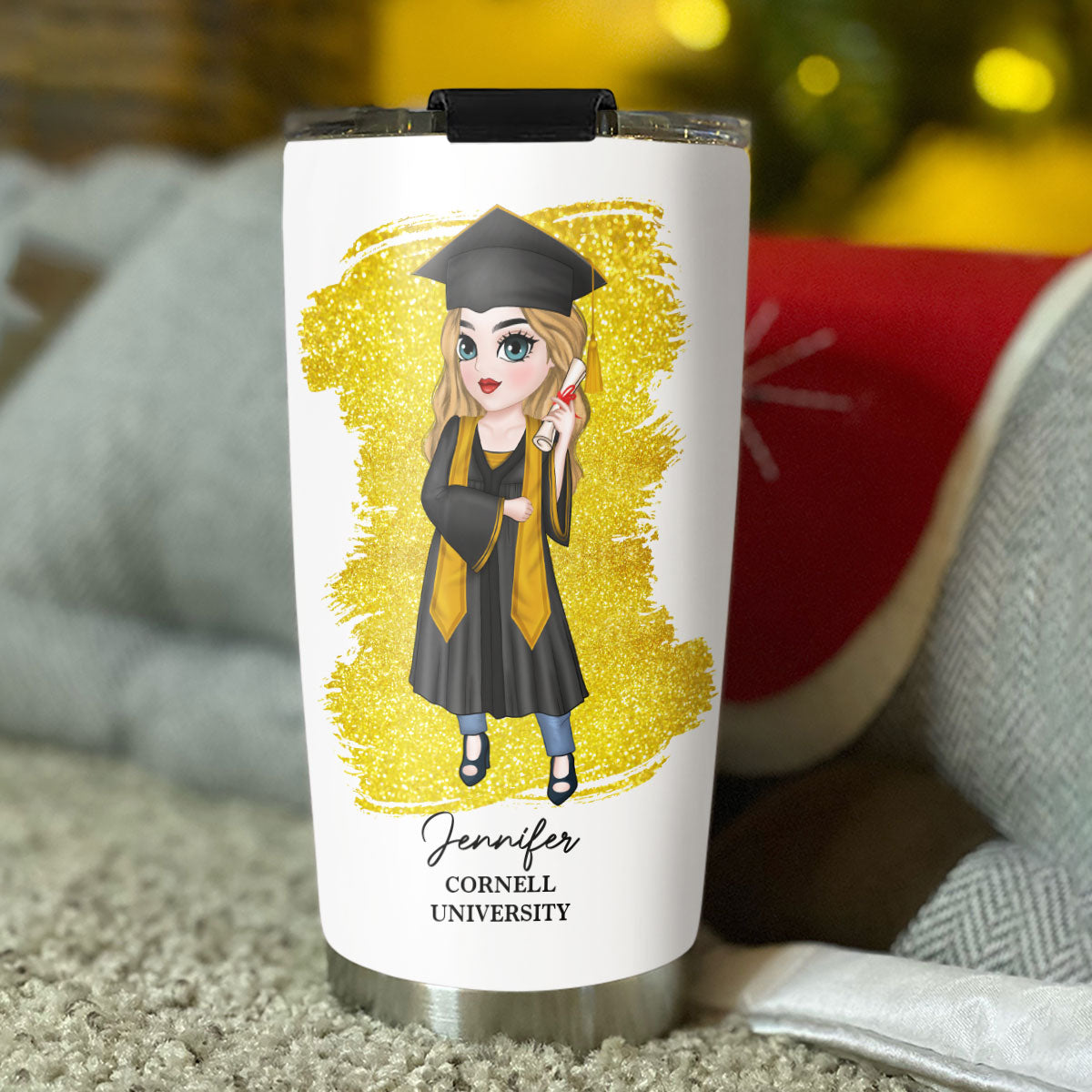 To My Daughter Son Graduation - Personalized Custom Tumbler