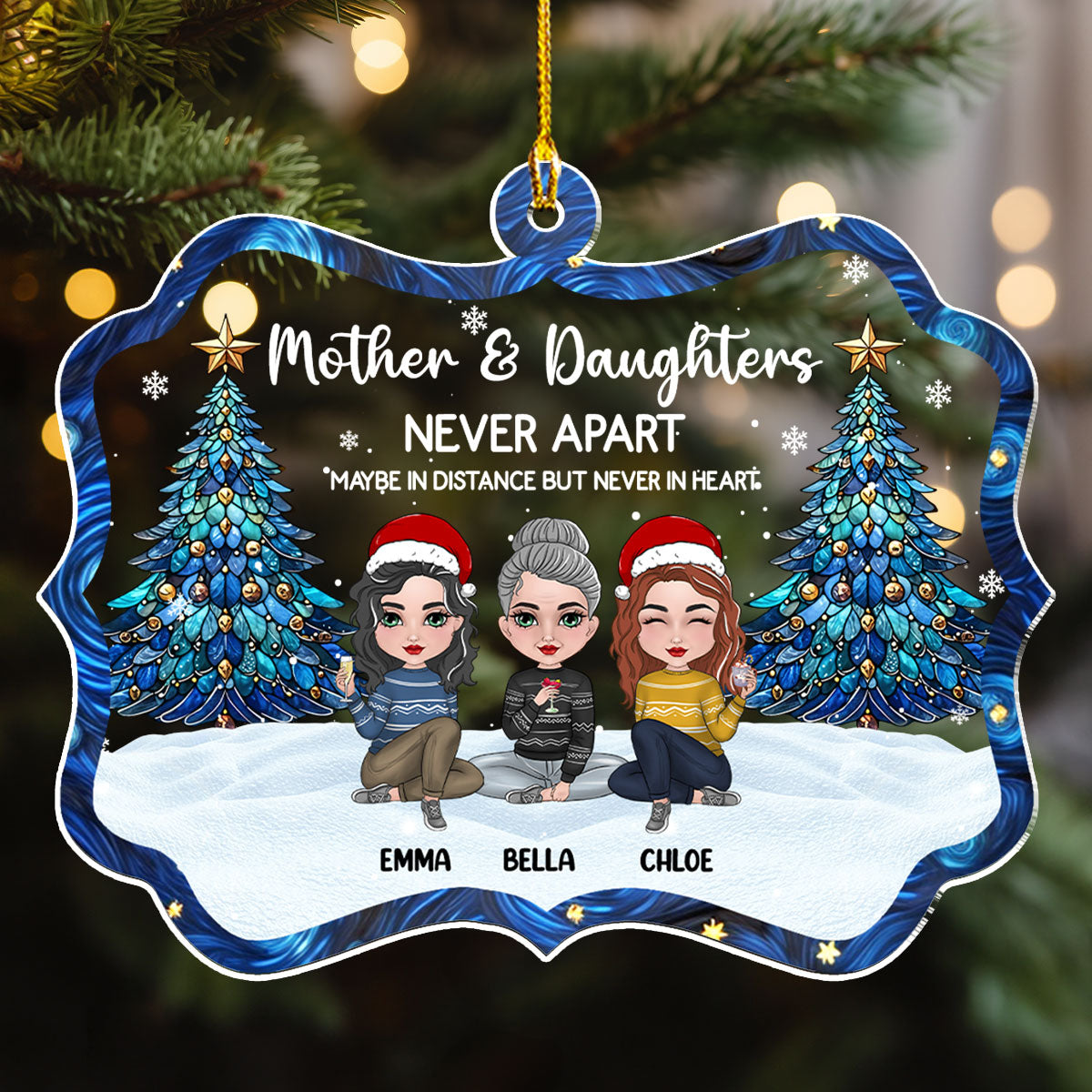 Christmas With Relative - Personalized Custom Acrylic Ornament