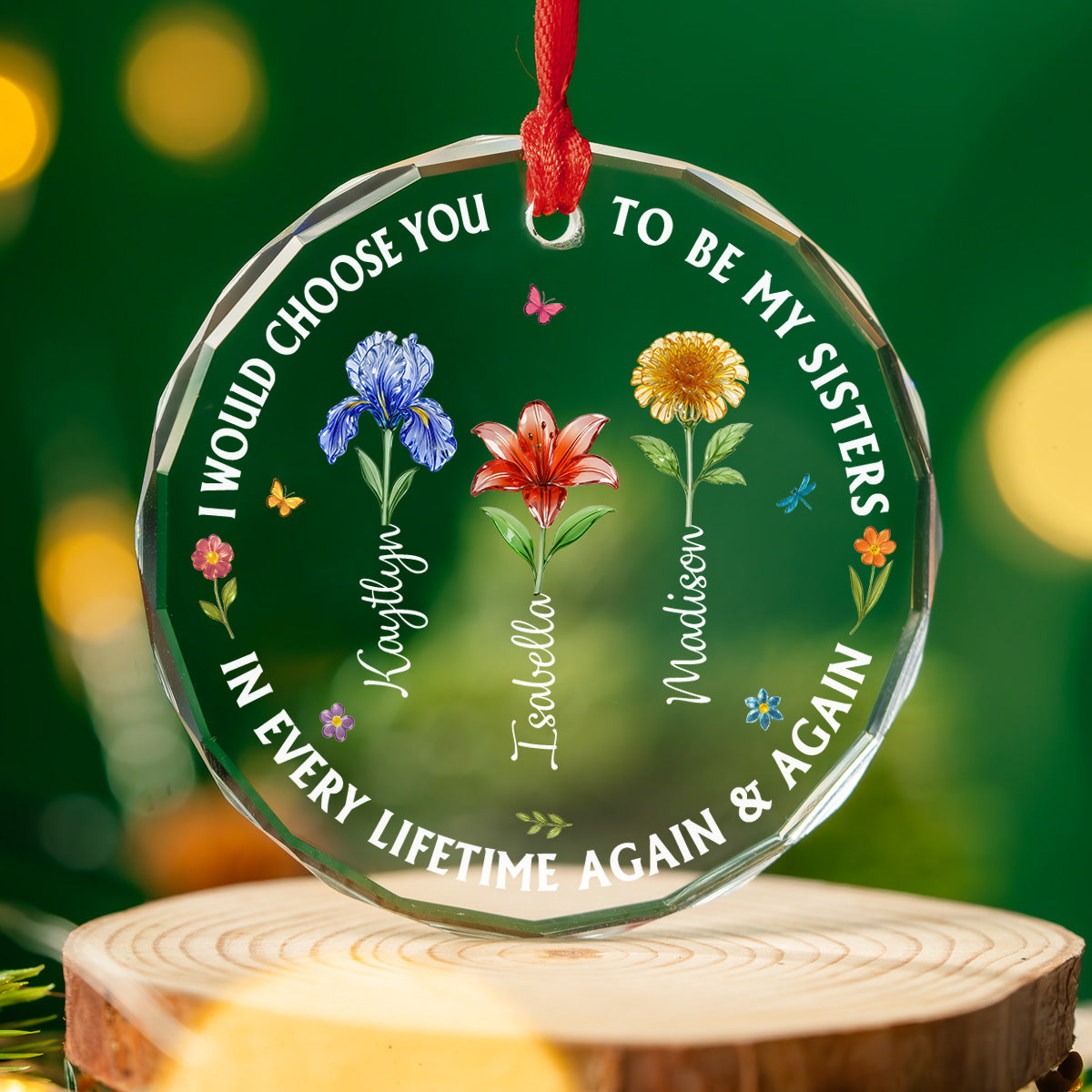 I Would Choose You - Personalized Custom Glass Ornament
