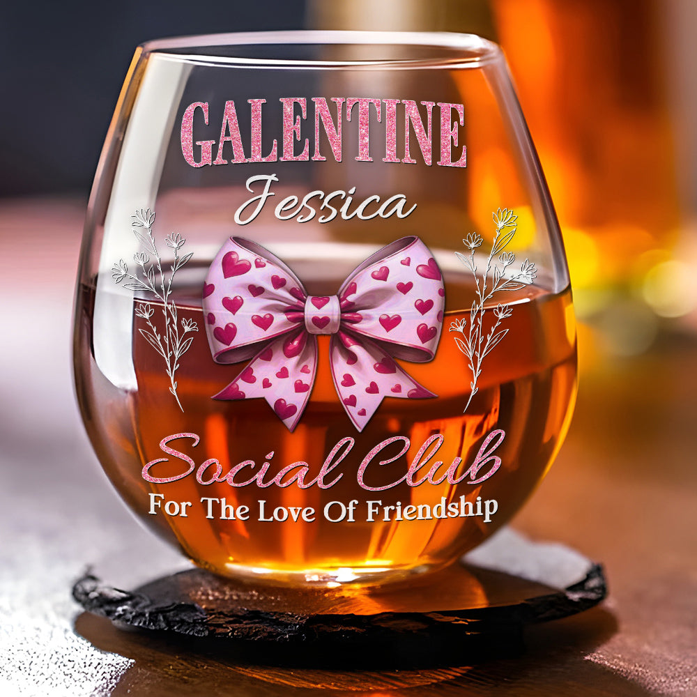The Love Of Friendship - Personalized Custom Wine Glass