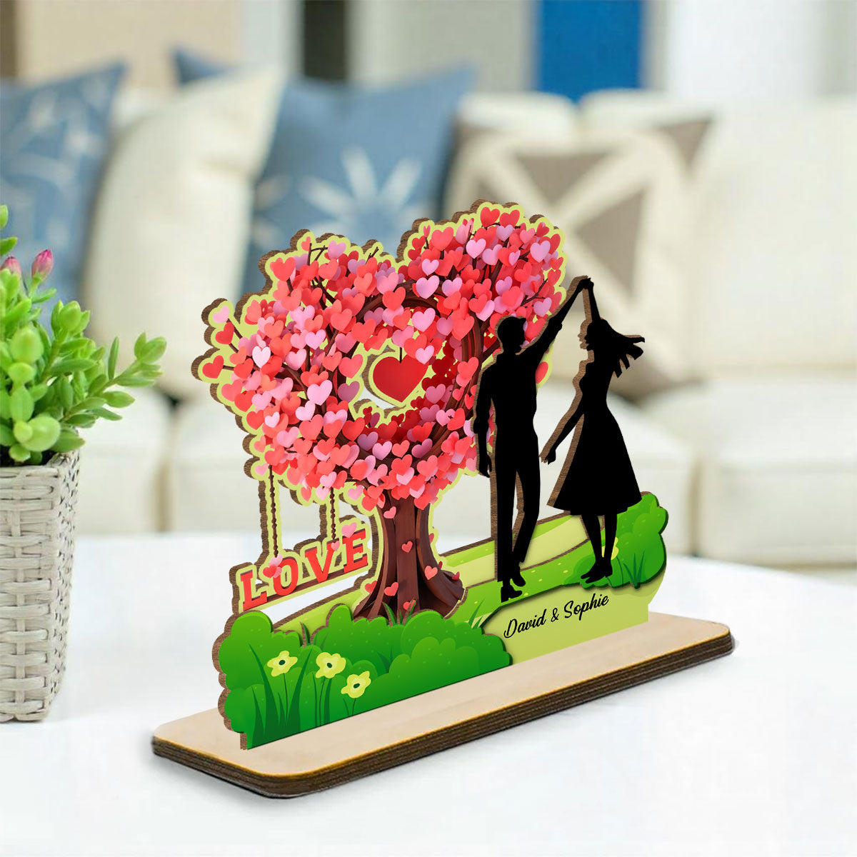 You Are My Everything - Personalized Custom 2-Layer Wood Plaque With Flat Base