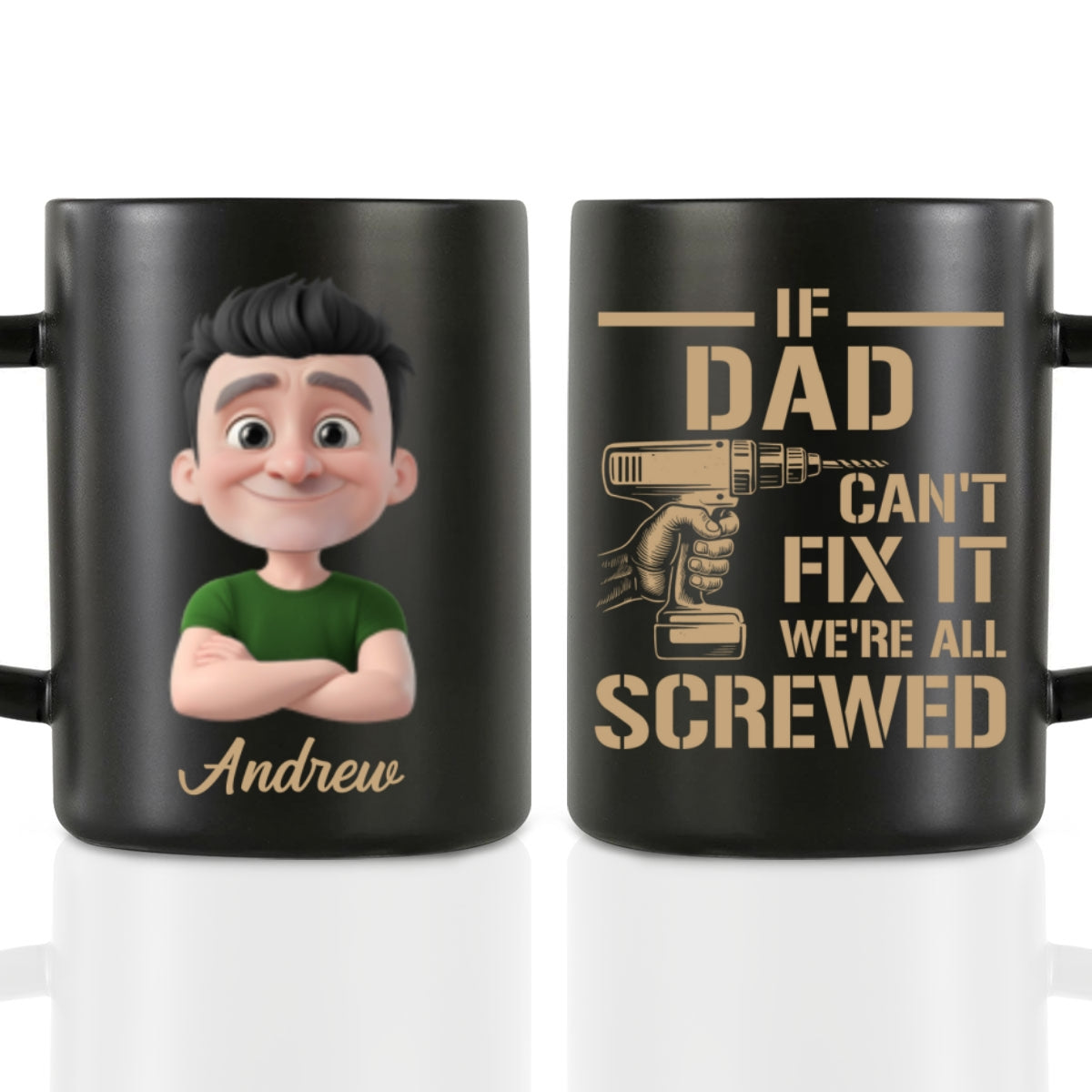 If Dad Can't Fix It â€?Personalized Custom Wrench Handle Mug