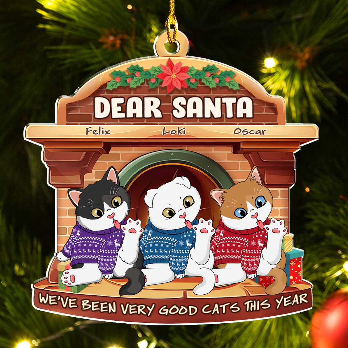 The Cutest Santa Paws - Personalized Custom Acrylic Ornament