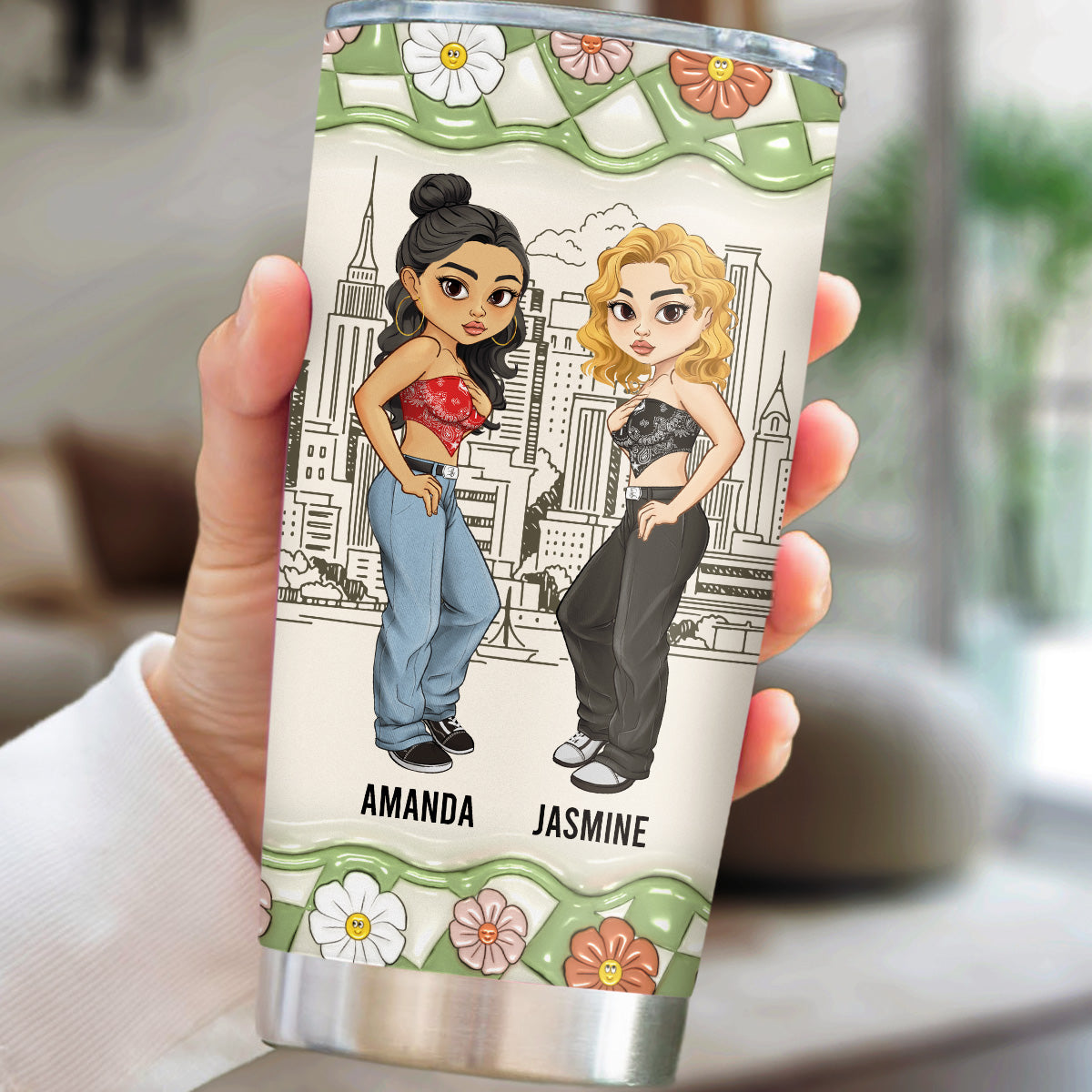 Y2K Bestie - Personalized Custom 3D Inflated Effect Tumbler
