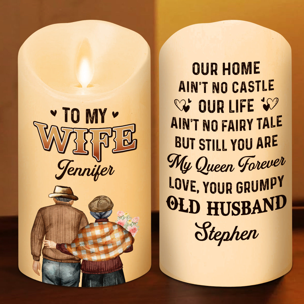 You Are My Queen Forever - Personalized Custom LED Candle