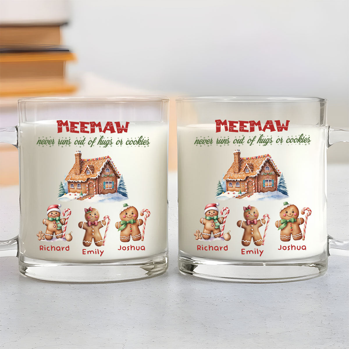 Grandma Never Run Out of Cookies - Personalized Custom Glass Mug