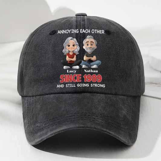 Forever Love - Personalized Custom Vintage Washed Denim Cap