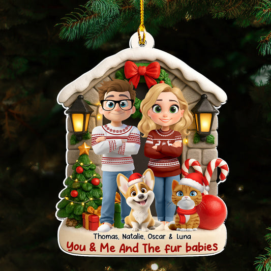 Bond Of Fur Love - Personalized Custom 3D Effect Acrylic Ornament