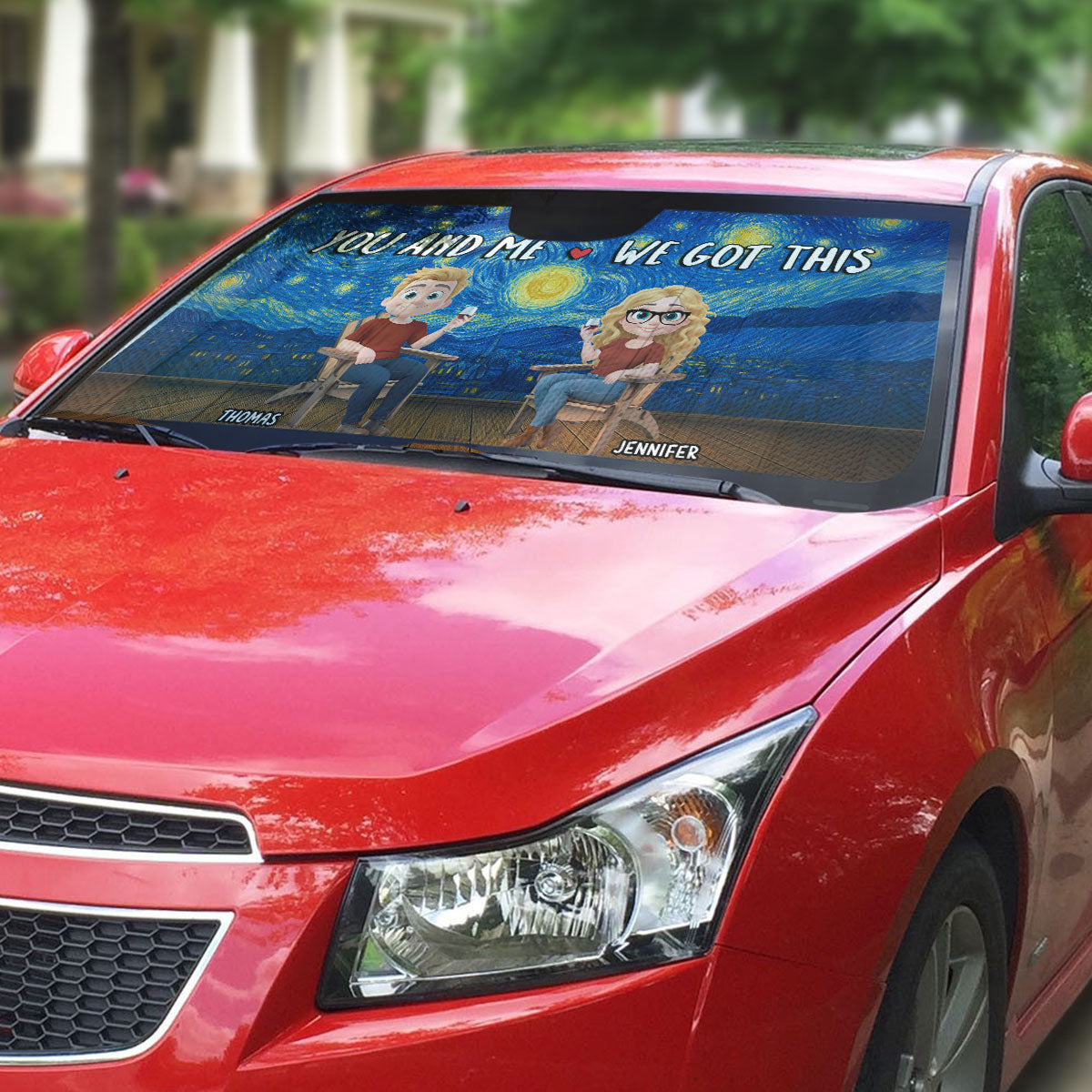 Whimsical Sky - Personalized Custom Car Sunshade
