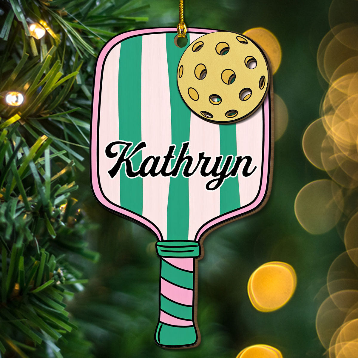 All I Want For Christmas Is Pickleball - Personalized Custom Freeshape 2-Layered Wood Ornament