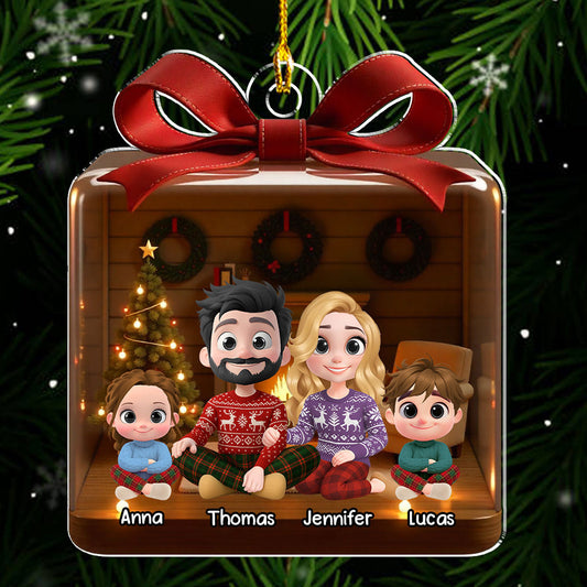 Family Is A Gift - Personalized Custom 3D Effect Acrylic Ornament