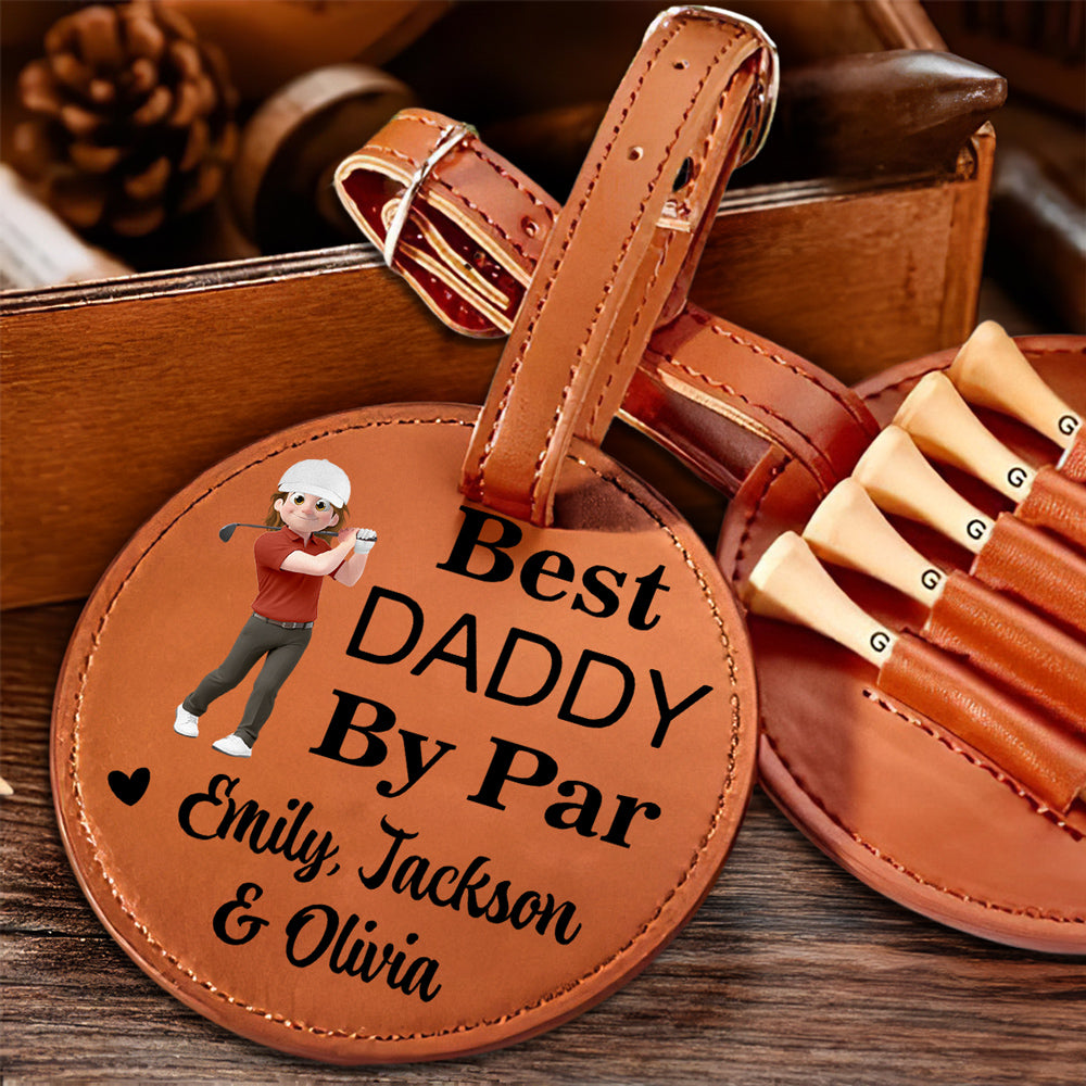 Best Daddy By Par - Personalized Custom Golf Tee Bag