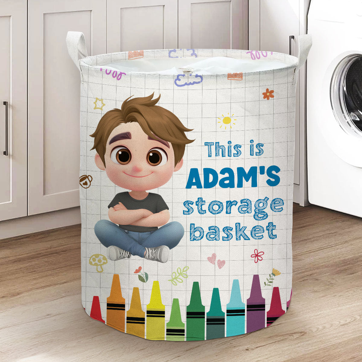 Kids Storage Basket - Personalized Custom Laundry Basket