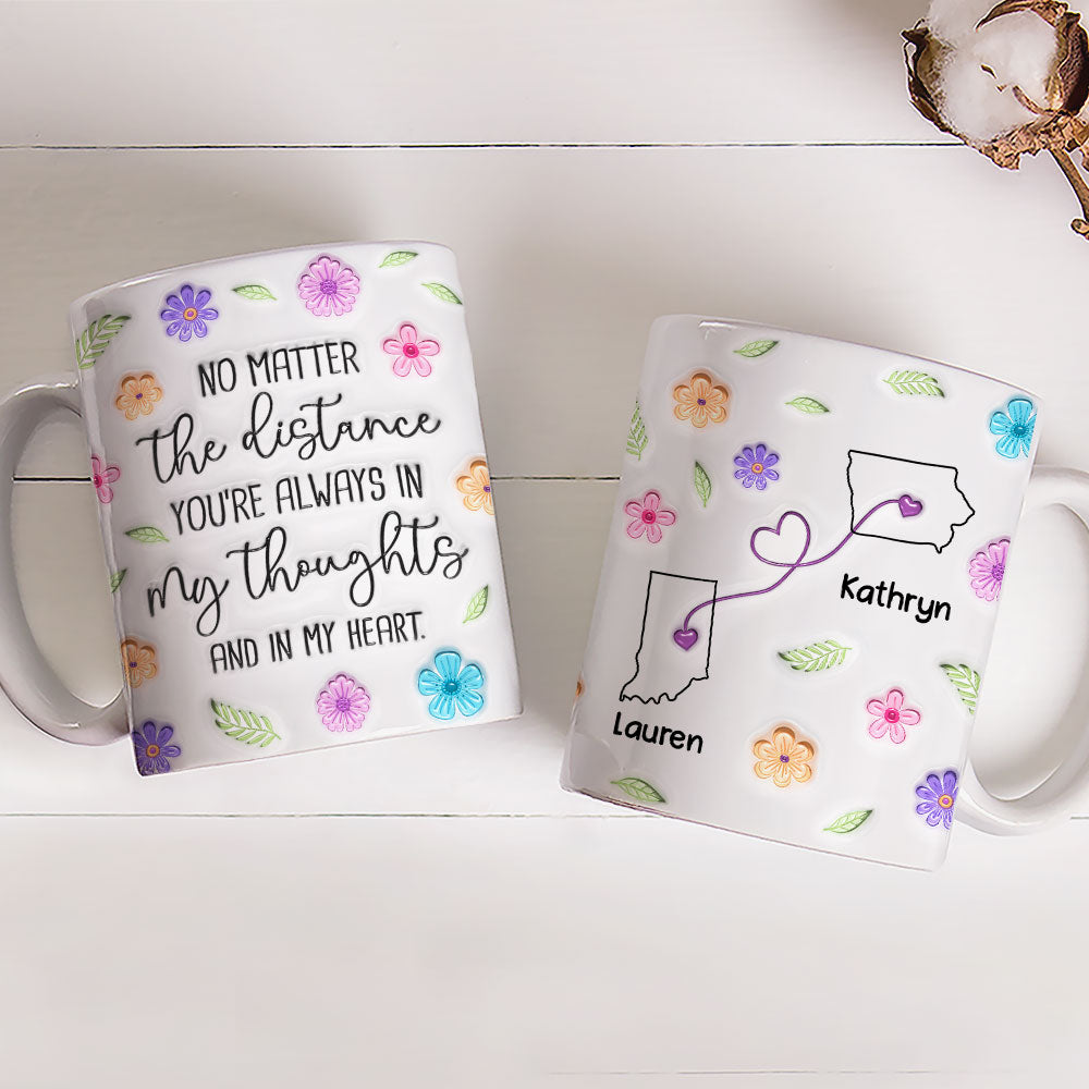 Together In Spirit And Heart - Personalized Custom 3D Inflated Effect Mug