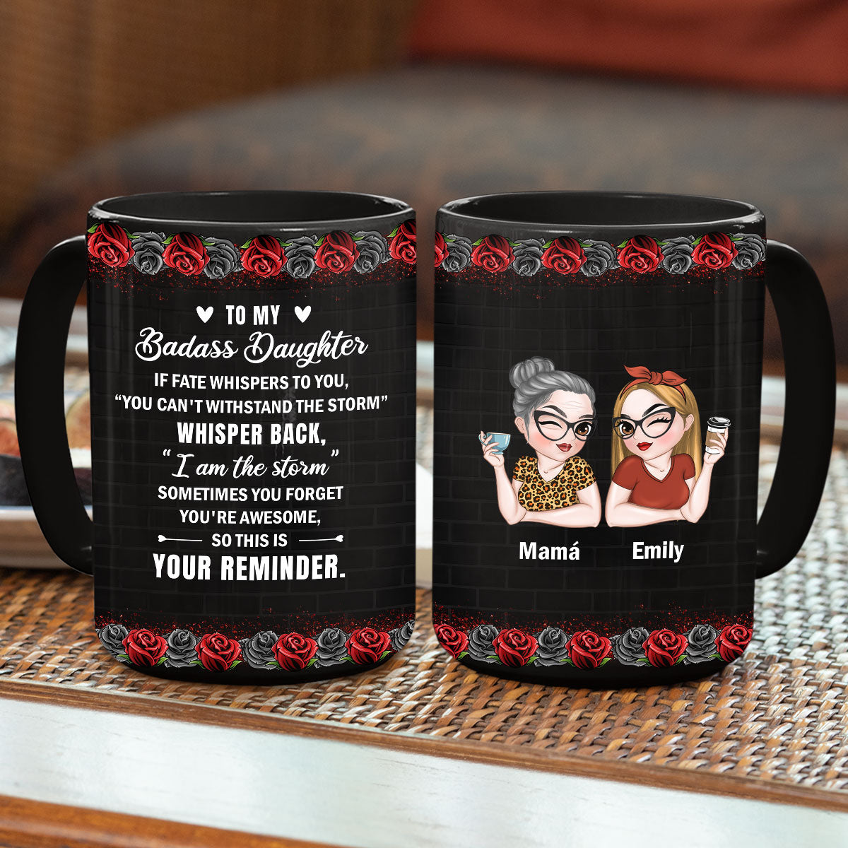A Mi Hija Valiente - Taza Personalizada de Café