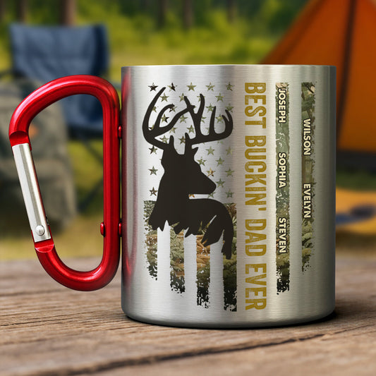 Best Buckin' Dad Ever - Personalized Custom Carabiner Mug