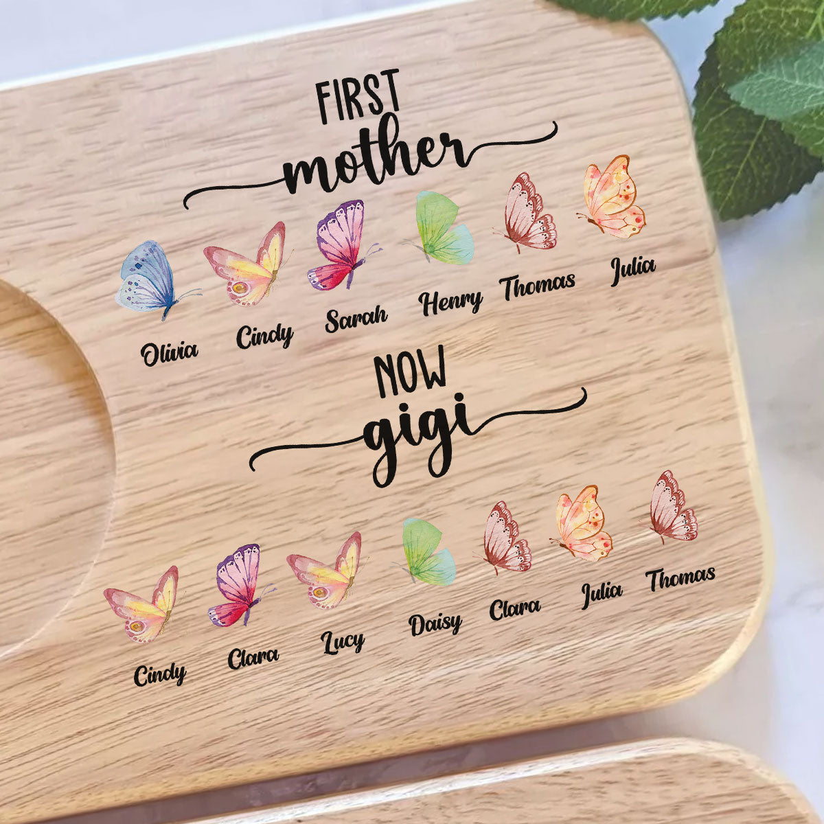 First Mom Now Grandma - Personalized Custom Wooden Treat Board