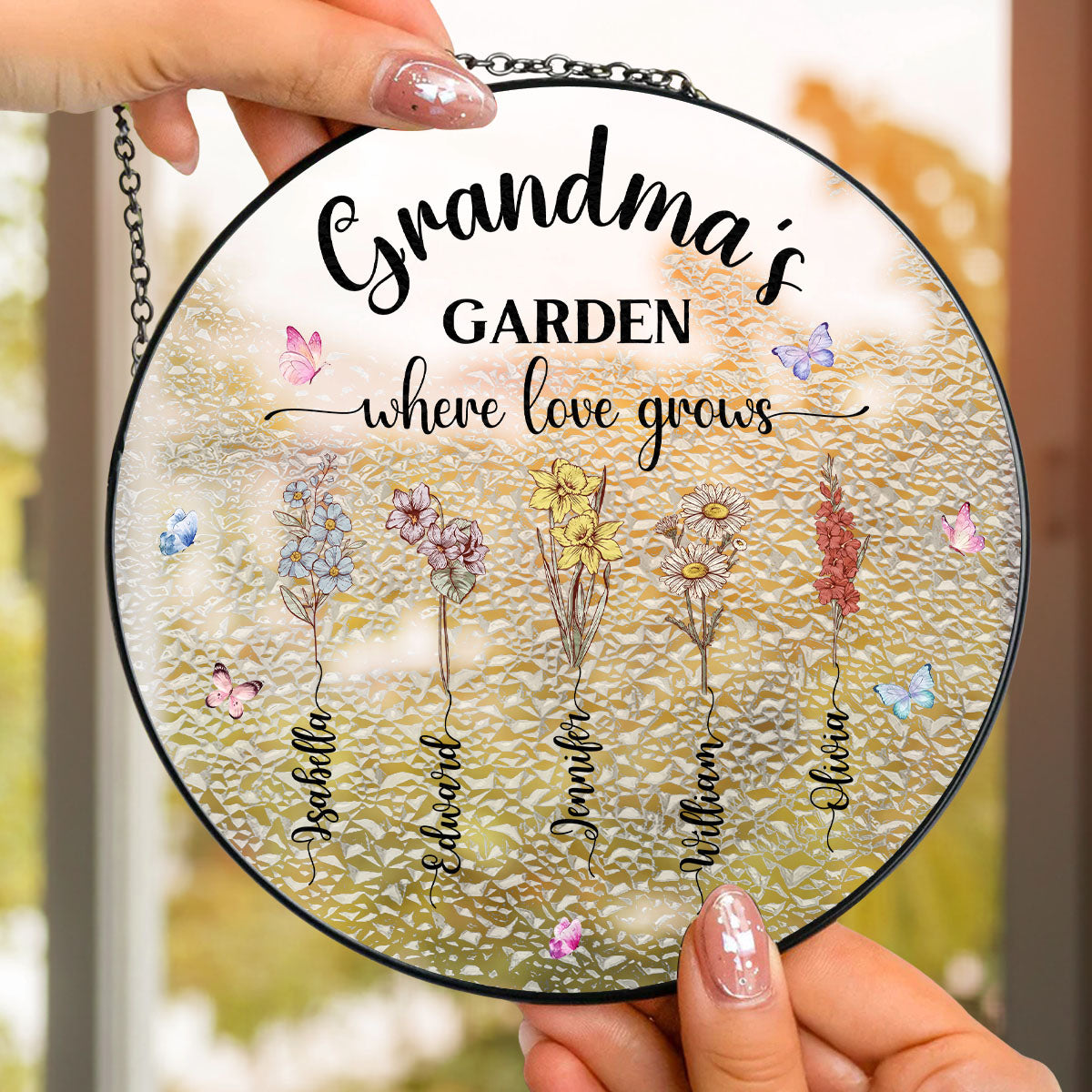 Our Love Grows Here - Window Hanging Suncatcher