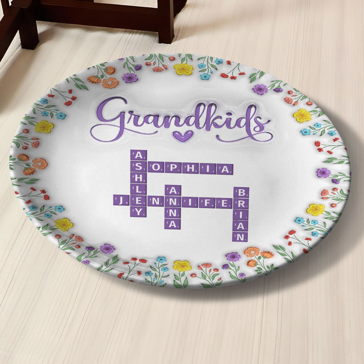 Love My Grandkids Crossword - Personalized Custom Plate