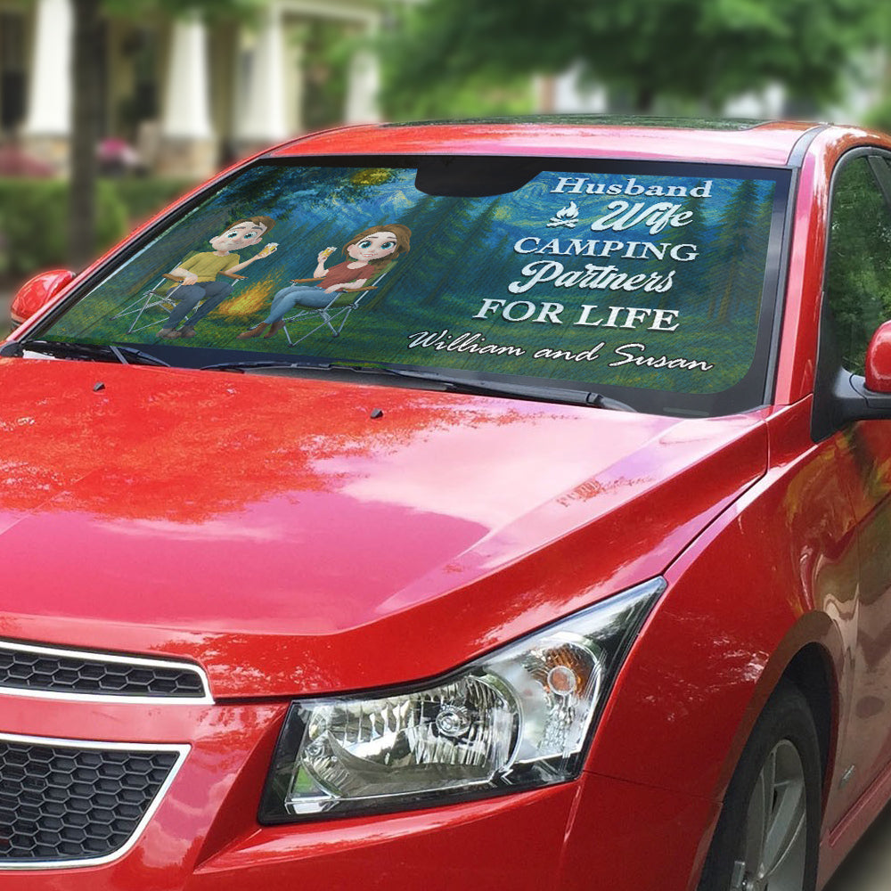 Home Is Where We Park It - Personalized Custom Car Sunshade