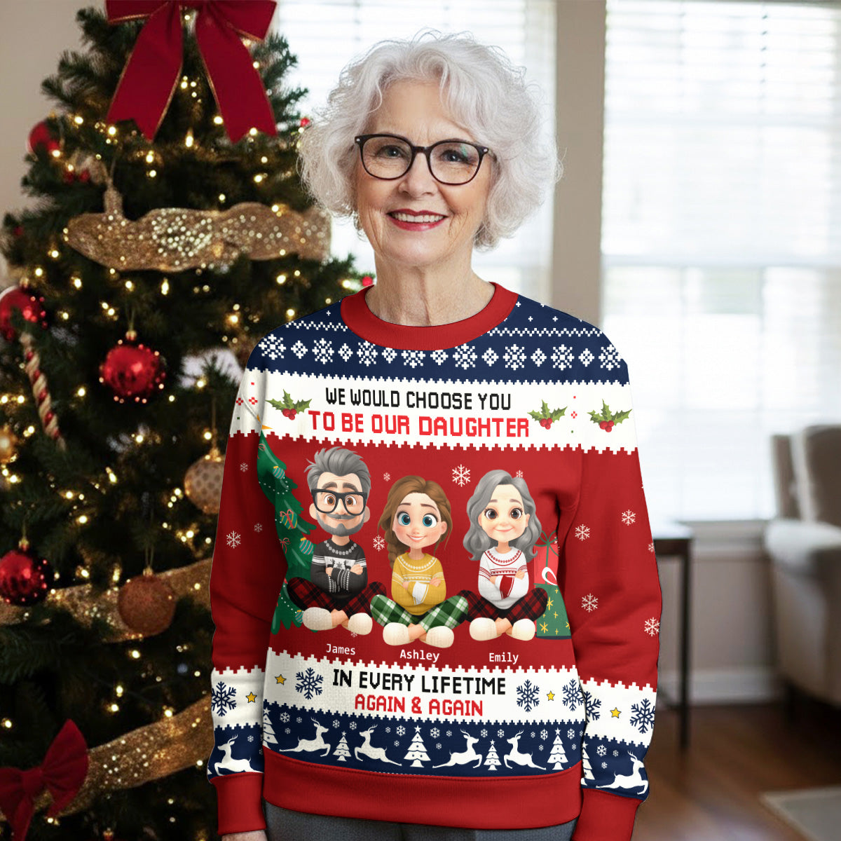 Always Choose You - Personalized Custom All-Over-Print Sweatshirt