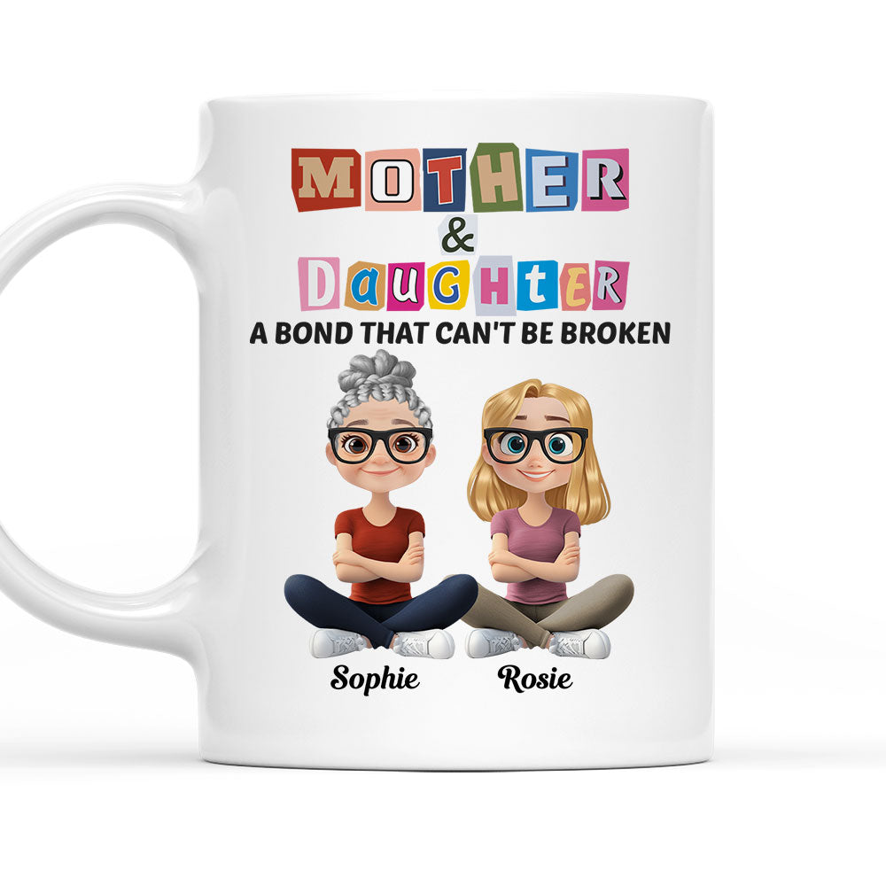 A Link Between Mother And Daughter - Personalized Custom Coffee Mug