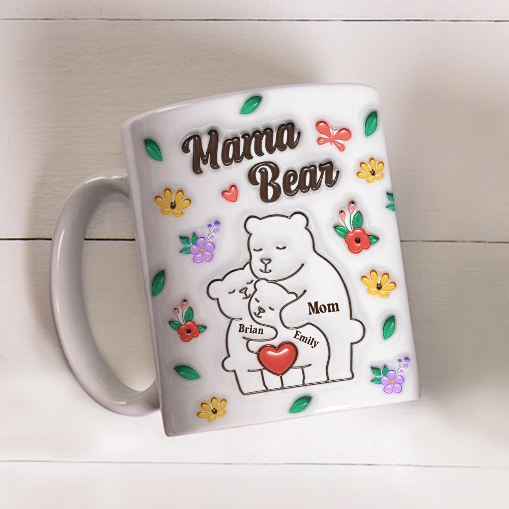 Mama Bear - Personalized Custom 3D Inflated Effect Mug