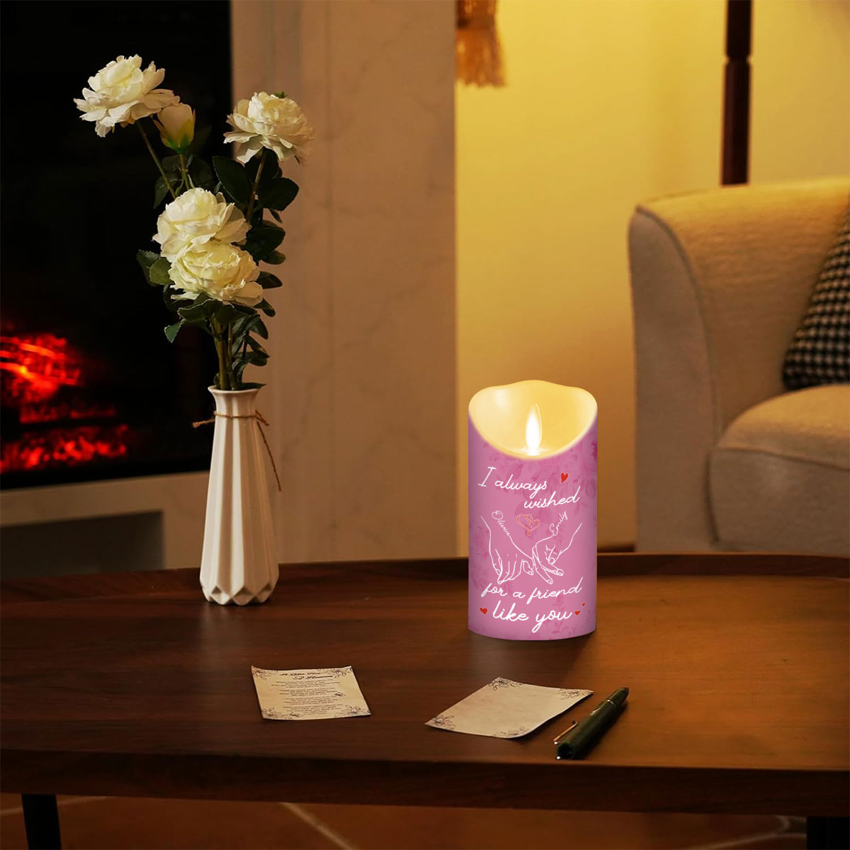 A Friend Like You - Personalized Custom LED Candle