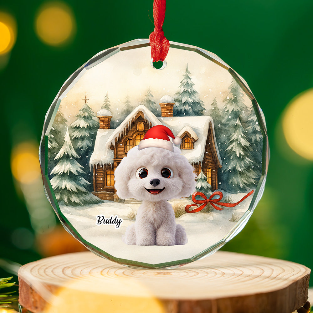 Snow Is Falling - Personalized Custom Glass Ornament