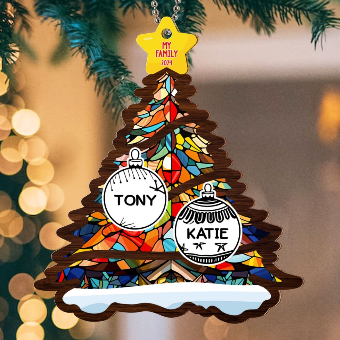 Our Beloved Family - Personalized Custom Suncatcher Ornament