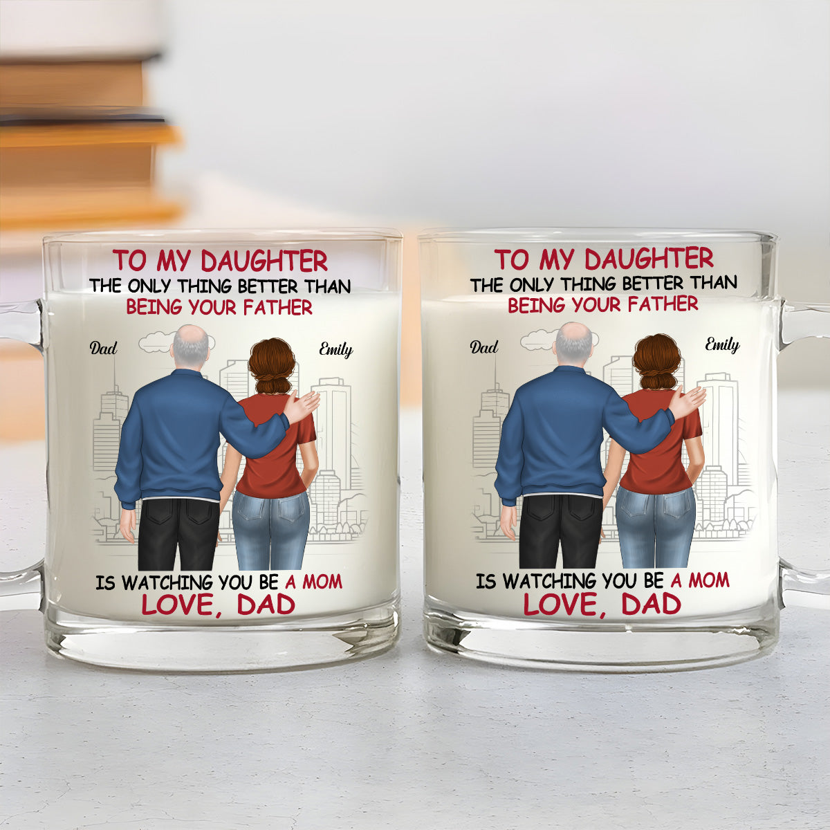 We Are Proud Of You Daughter - Personalized Custom Glass Mug