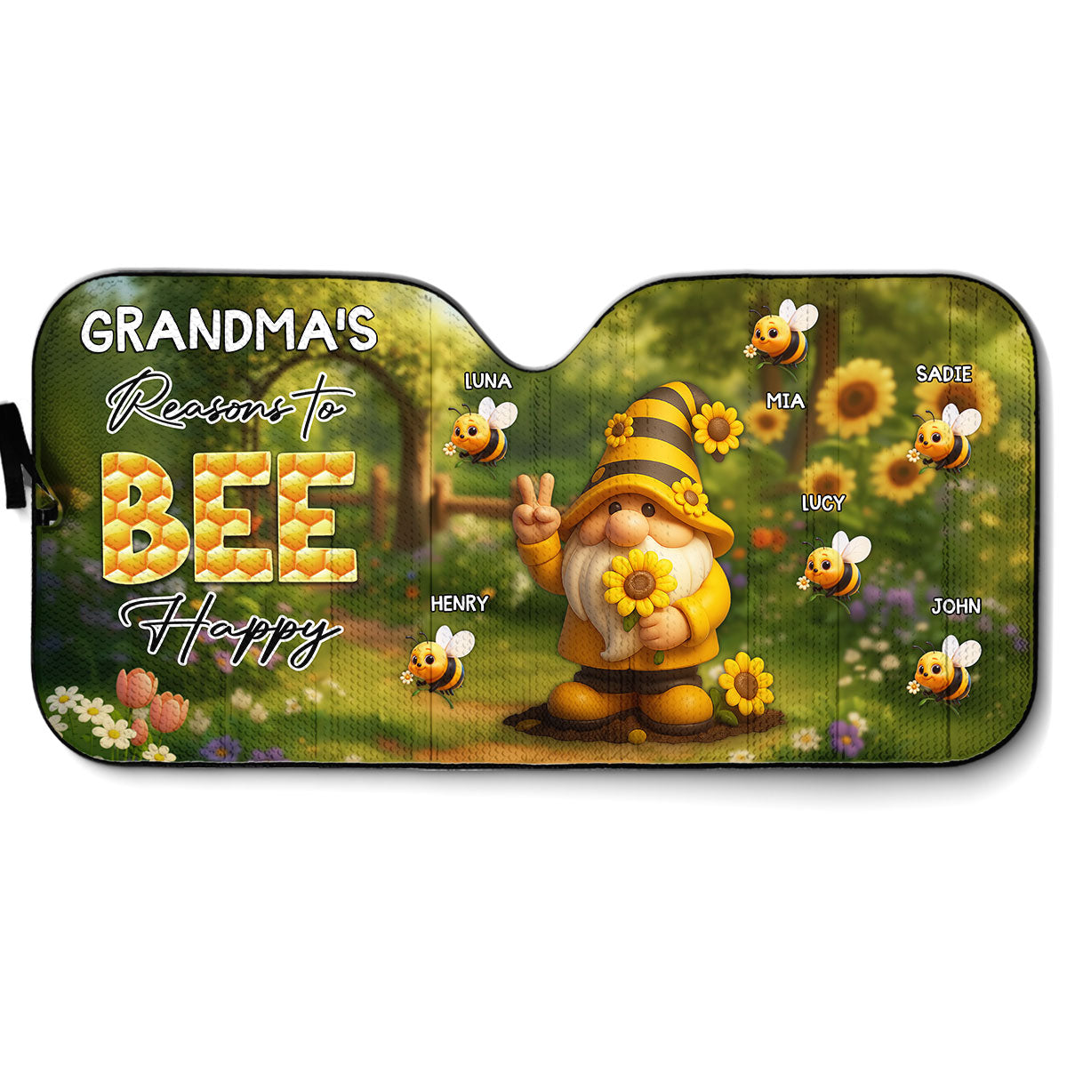 Reason To Be Happy - Personalized Custom Car Sunshade