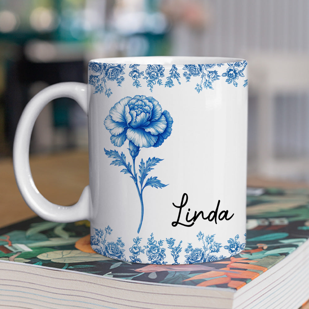 Friends Are Flowers That Never Fade Toile - Personalized Custom Coffee Mug
