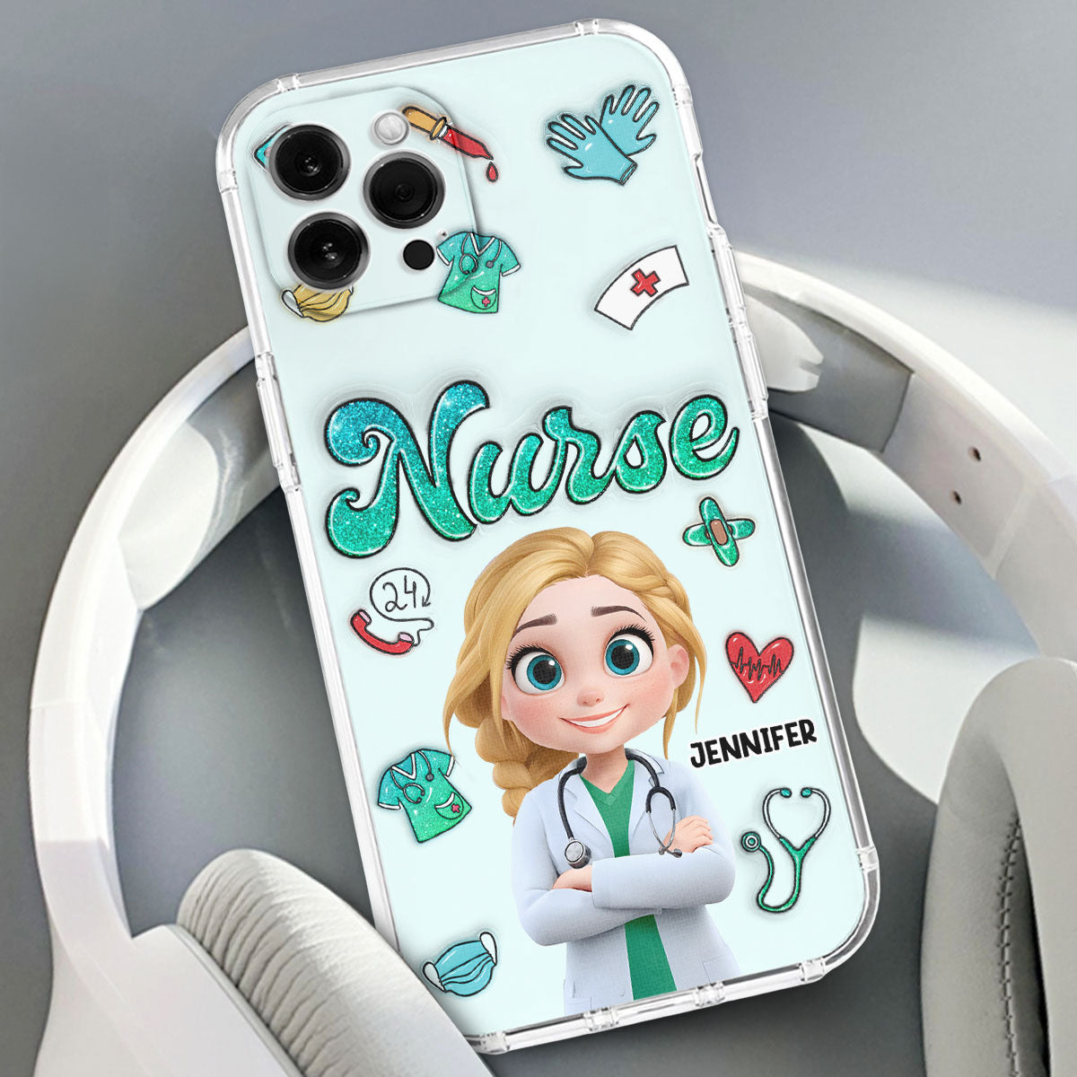 Proud To Nurse Life - Personalized Custom 3D Inflated Effect Phone Case