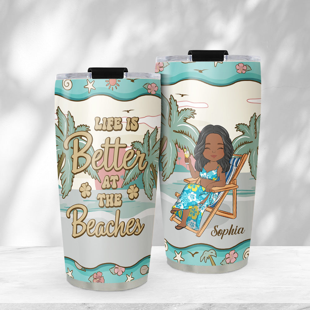 Hola Beaches Ver 2 - Personalized Custom Tumbler