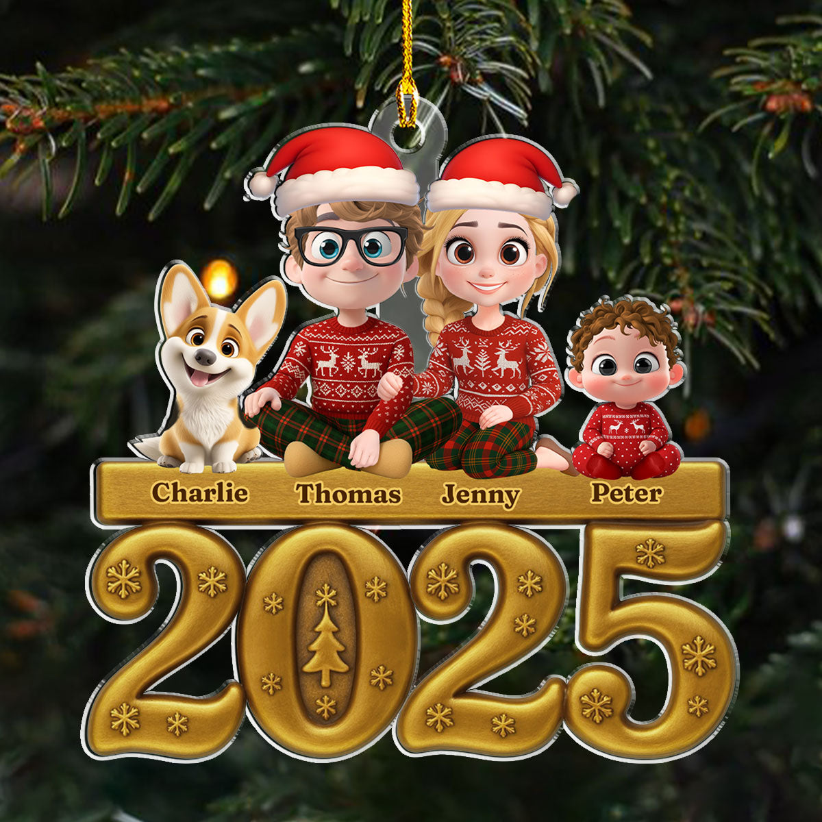 Love My Family So Much - Personalized Custom Acrylic Ornament