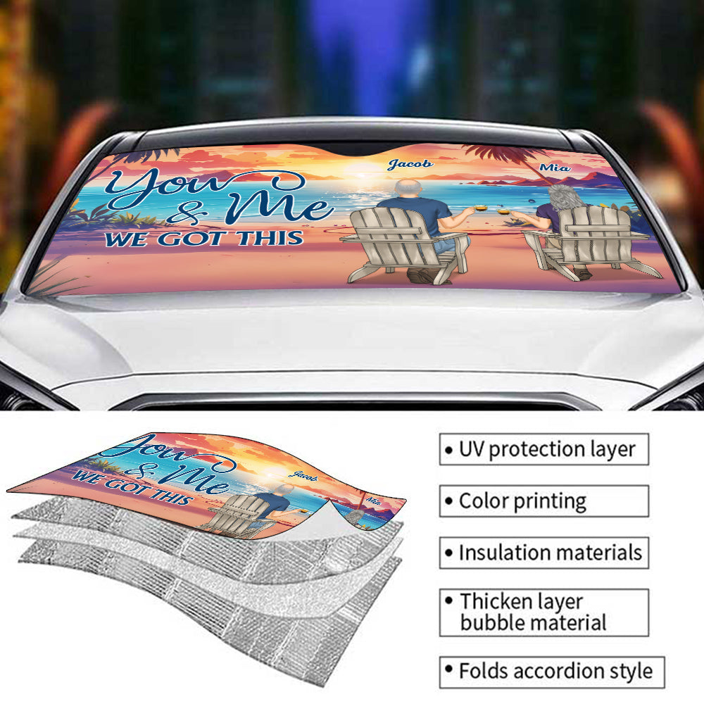 You And Me - Personalized Custom Car Sunshade